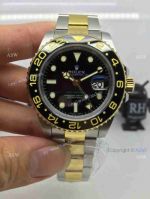 Copy Swiss Rolex GMT- Master II Watch 2-Tone Black Ceramic 40mm